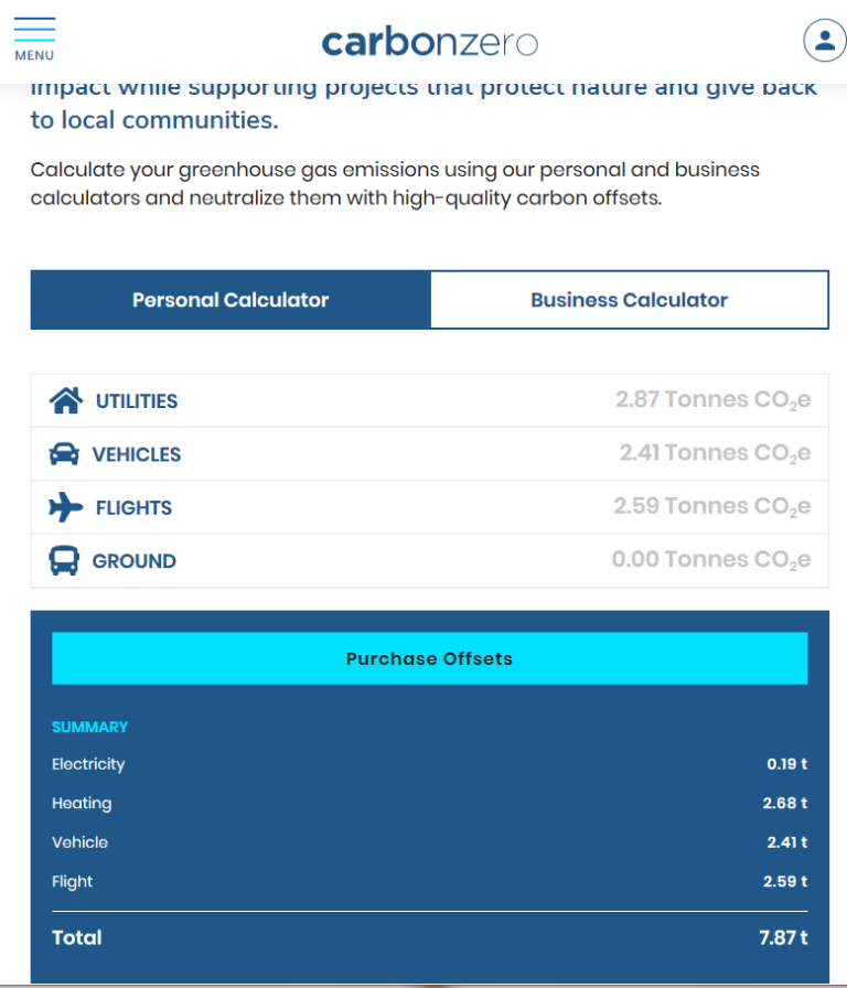 An Extensive Review of 9 Online Carbon Footprint Calculators