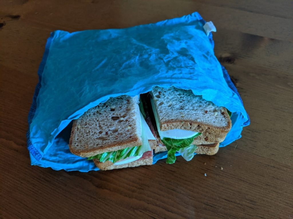 sandwich in the reusable sandwich bag